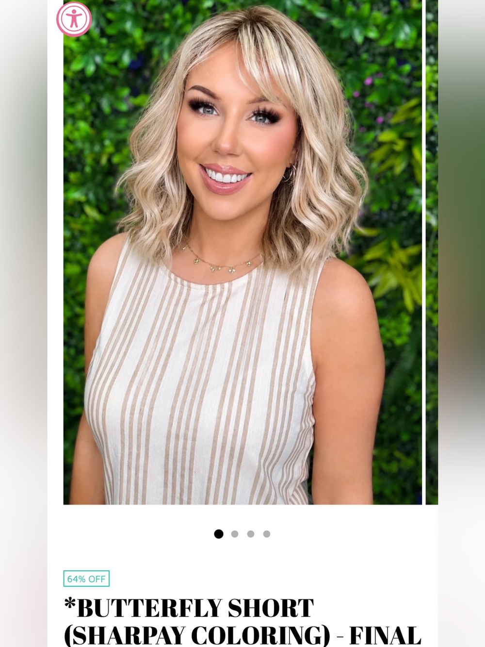 Butterfly Short Wig in Sharpay Blonde Blend - CSC